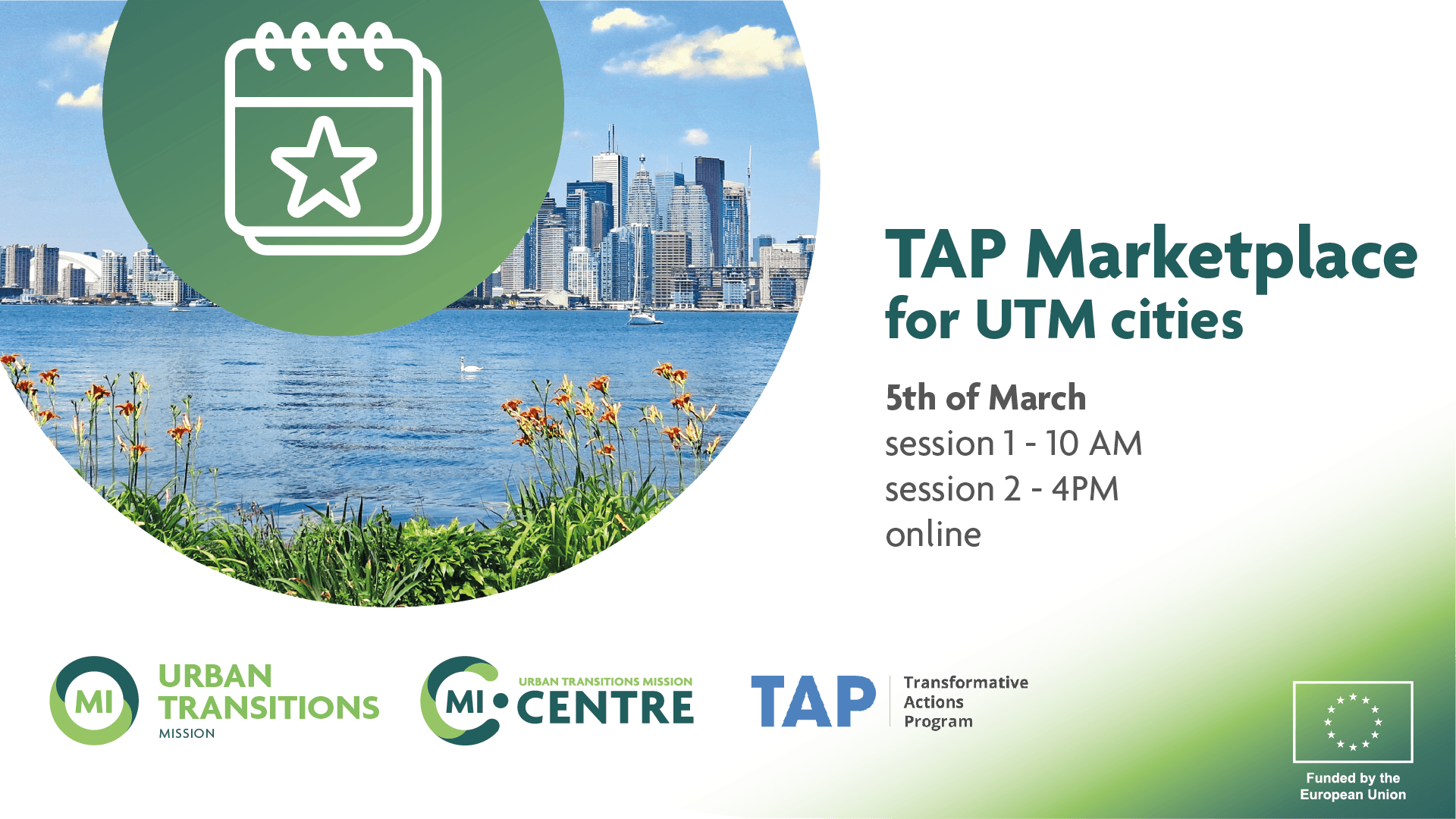 March 5th | Transformative Actions Program (TAP) Call 2024 – Info session for UTM Cities