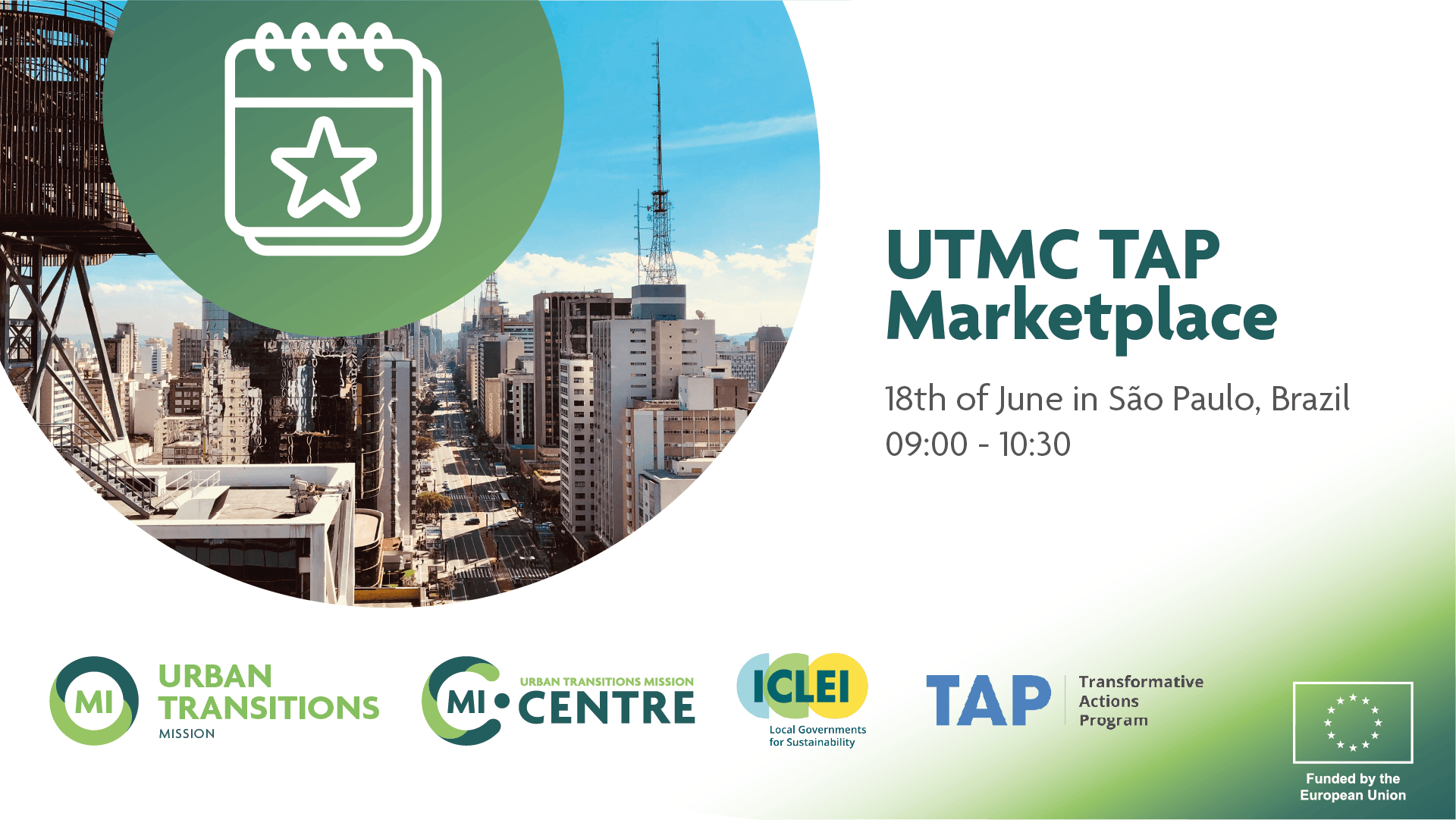June 18th | UTMC TAP Marketplace at the ICLEI World Congress 2024